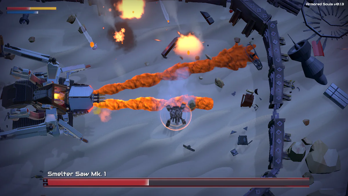 Gameplay screenshot illustrating Armored Souls