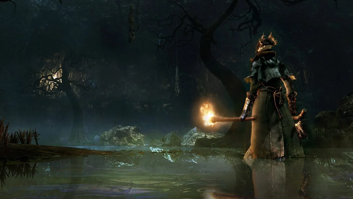 Gameplay screenshot illustrating Bloodborne