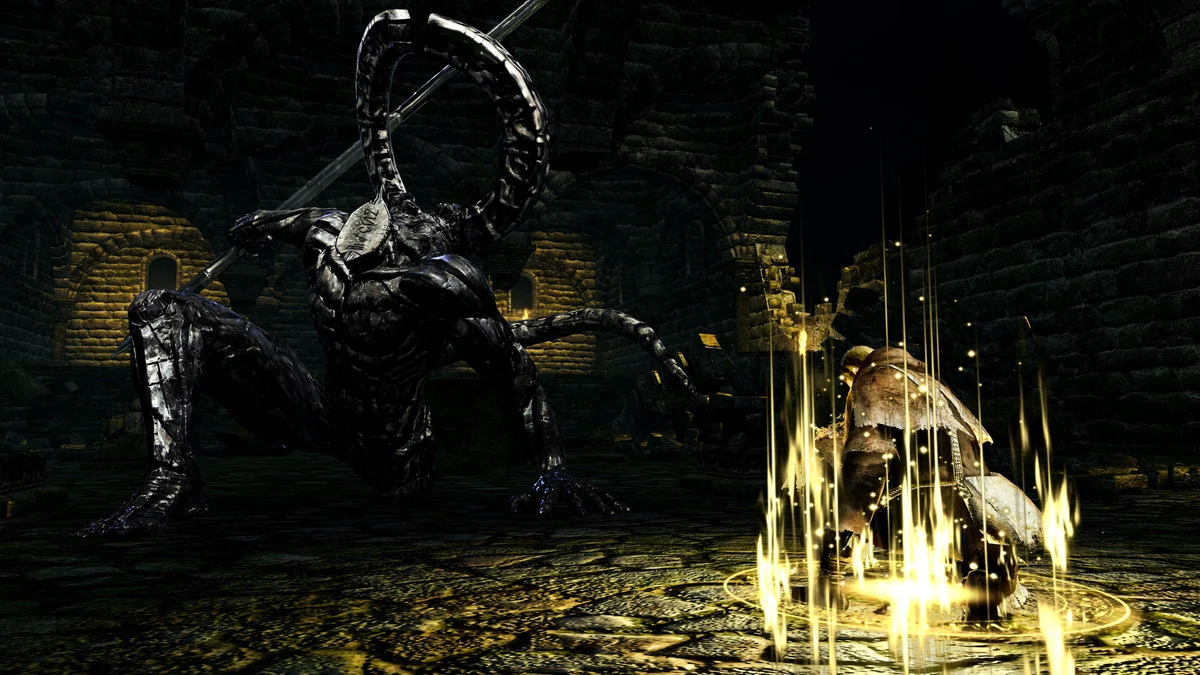 Gameplay screenshot illustrating Soulslike vs Soulsborne